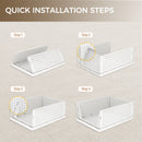 8 Pack Closet Organizers and Storage Plastic Stackable Storage Bins, Foldable Drawer Shelf Storage Container for Wardrobe Kitchen Bathroom Dorm White