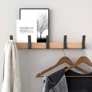 Coat Rack Wall Mounted Wooden Hook Organizer Shelf